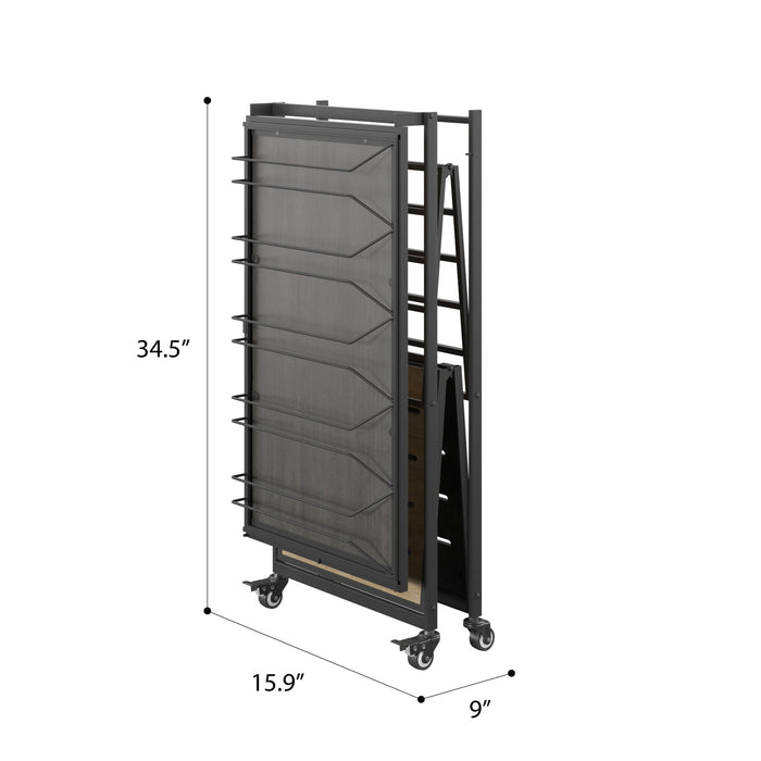 Martin - Folding Bar Cart - Taupe