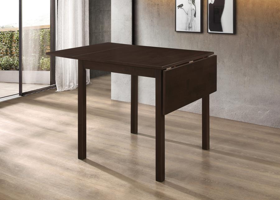 Kelso - Rectangular Dining Table With Drop Leaf - Cappuccino