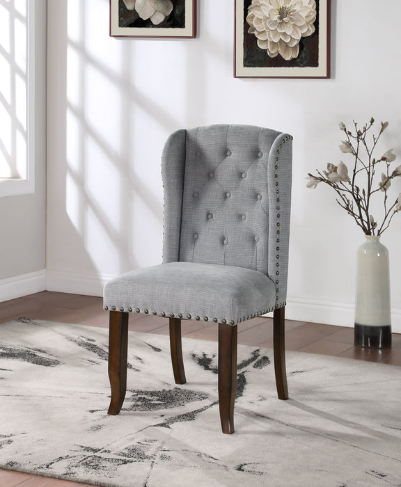 Edmund - Accent Dining Chair (Set of 2) - Brown / Gray