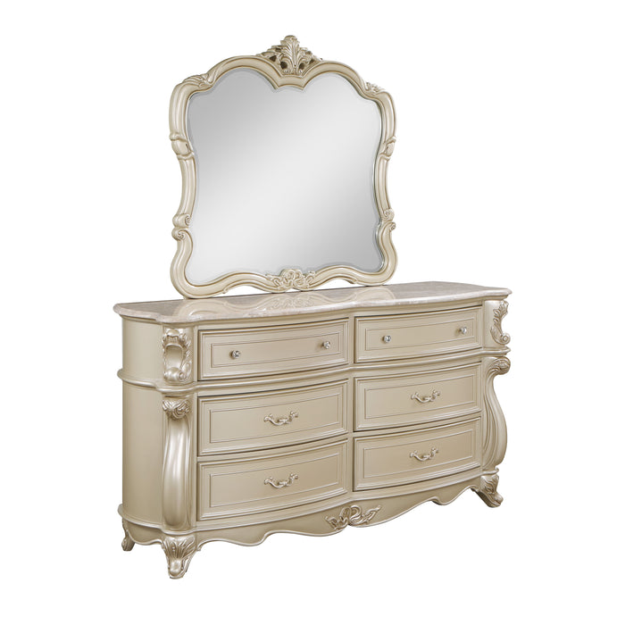 Monique - Dresser With Marble Top - Champagne