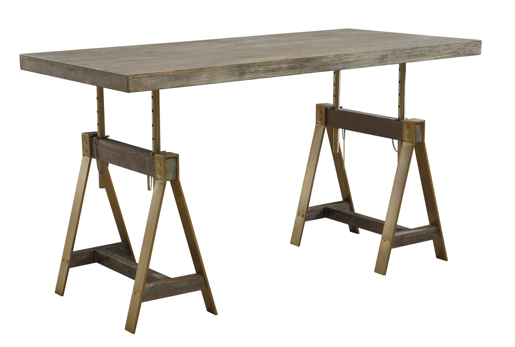 Biscayne - Adjustable Dining Table / Desk - Weathered