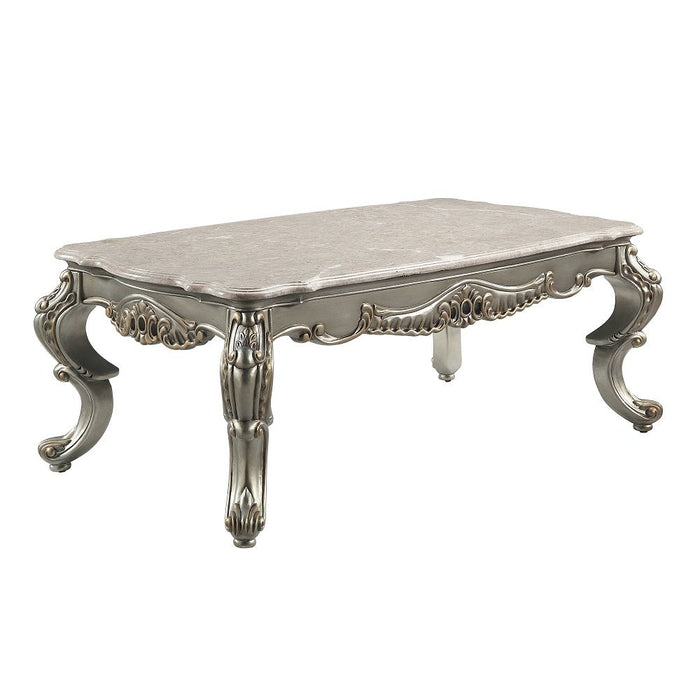 Miliani - Coffee Table With Marble Top - Natural Antique Bronze