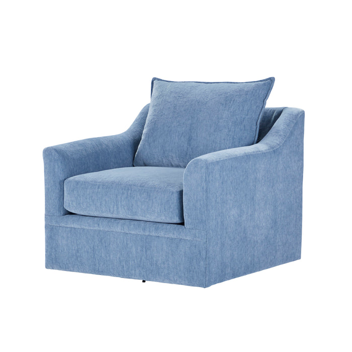 Sylvie - Swivel Chair - Blue Slate