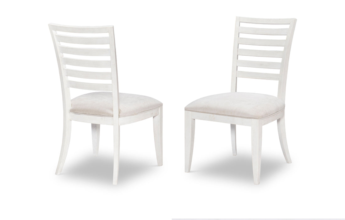 Edgewater Sand Dollar - Ladder Back Side Chair (Set of 2) - White