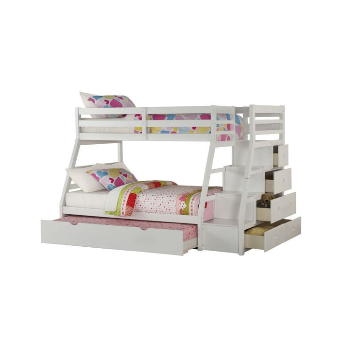Jason - Twin Over Full Bunk Bed - White - 65"
