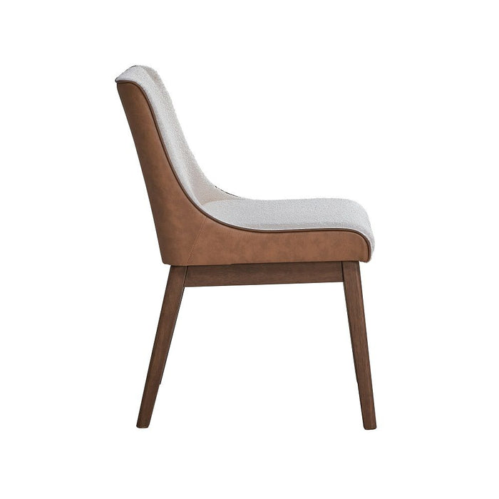 Ginny - Side Chair (Set of 2) - Brown Velvet & Walnut