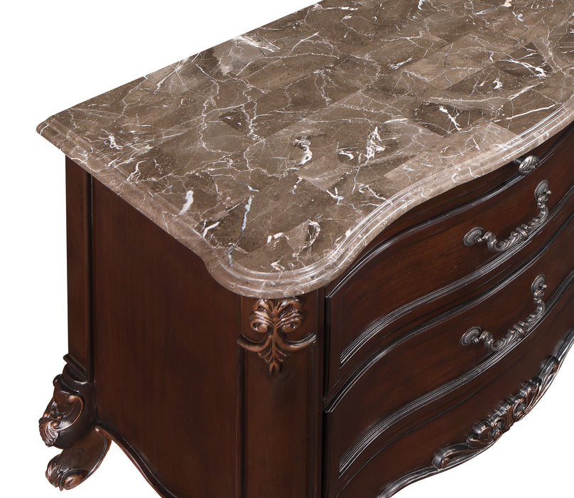 Constantine - Nightstand With Marble Top - Cherry
