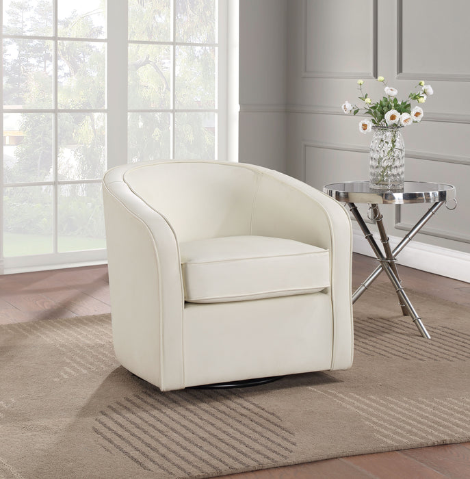 Acadia - Swivel Accent Chair - White