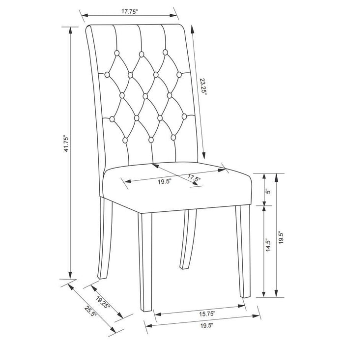 Douglas - Tufted Back Dining Chairs (Set of 2) - Vineyard Oak