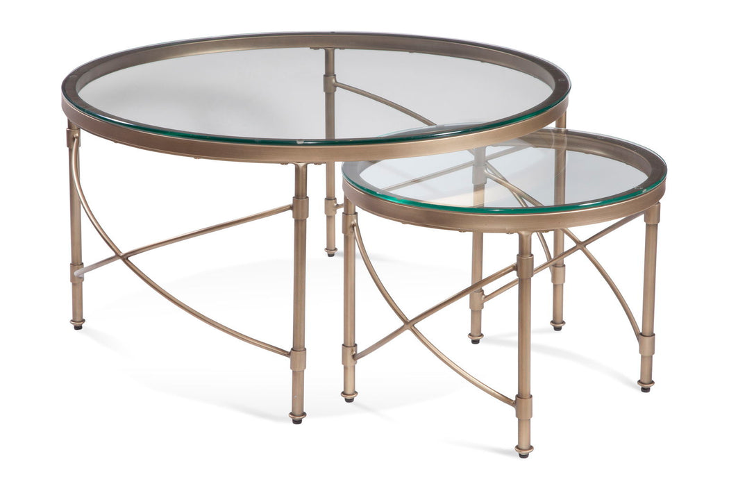 Harrison - Round Nesting Cocktail Table - Gold