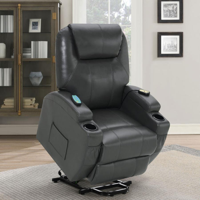 Sanger - Upholstered Power Lift Recliner Chair With Massage