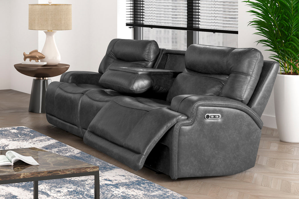 Titan - Sofa With Dual Recliner - Gray