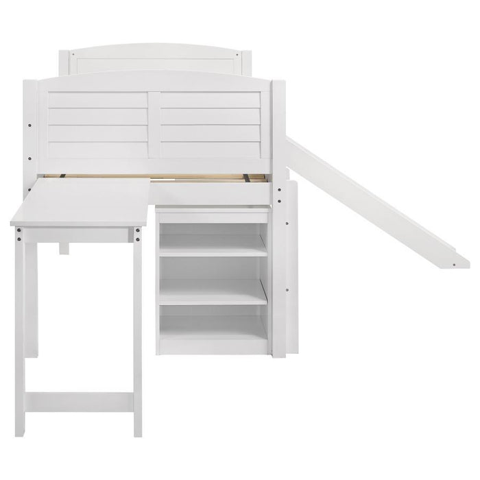 Millie - Twin Workstation Loft Bed - White