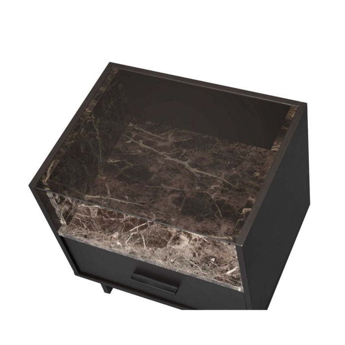 Dayle - Accent Table - Faux Marble & Espresso
