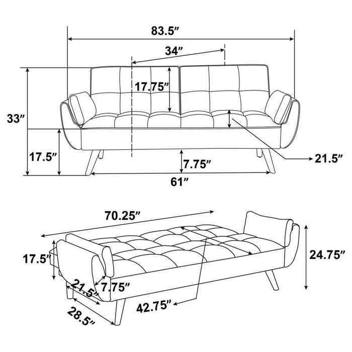 Caufield - Biscuit-Tufted Sofa Bed