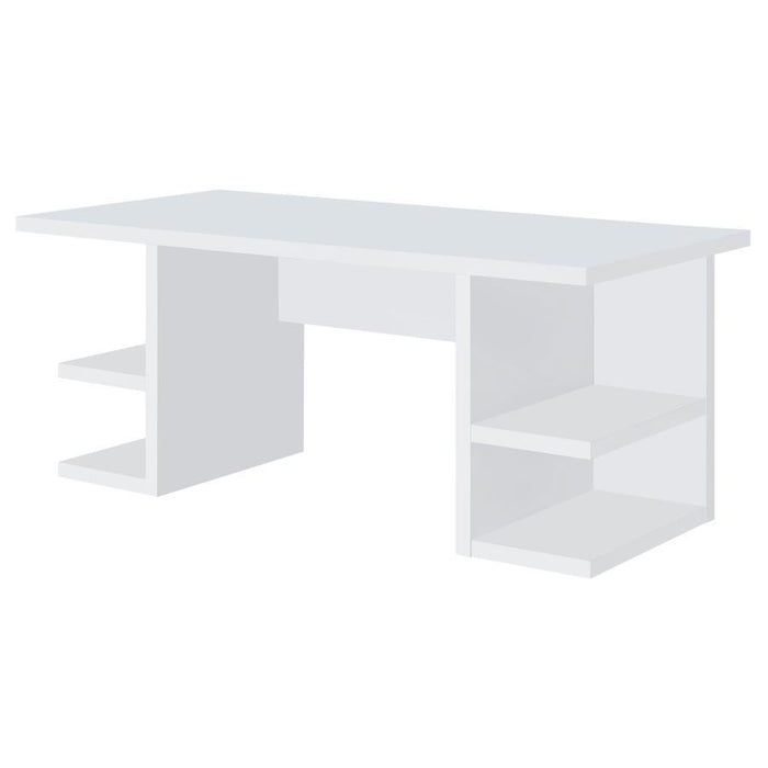 Alice - Writing Desk - White With Open Shelves