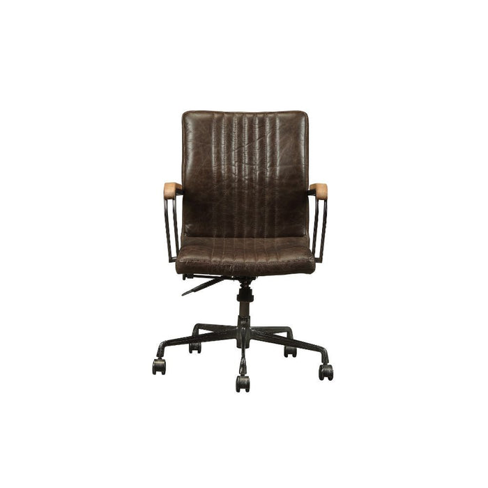 Joslin - Executive Office Chair - Distress Chocolate Top Grain Leather