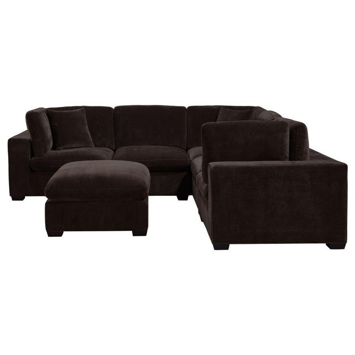 Lakeview - 5-piece Upholstered Modular Sectional Sofa - Dark Chocolate