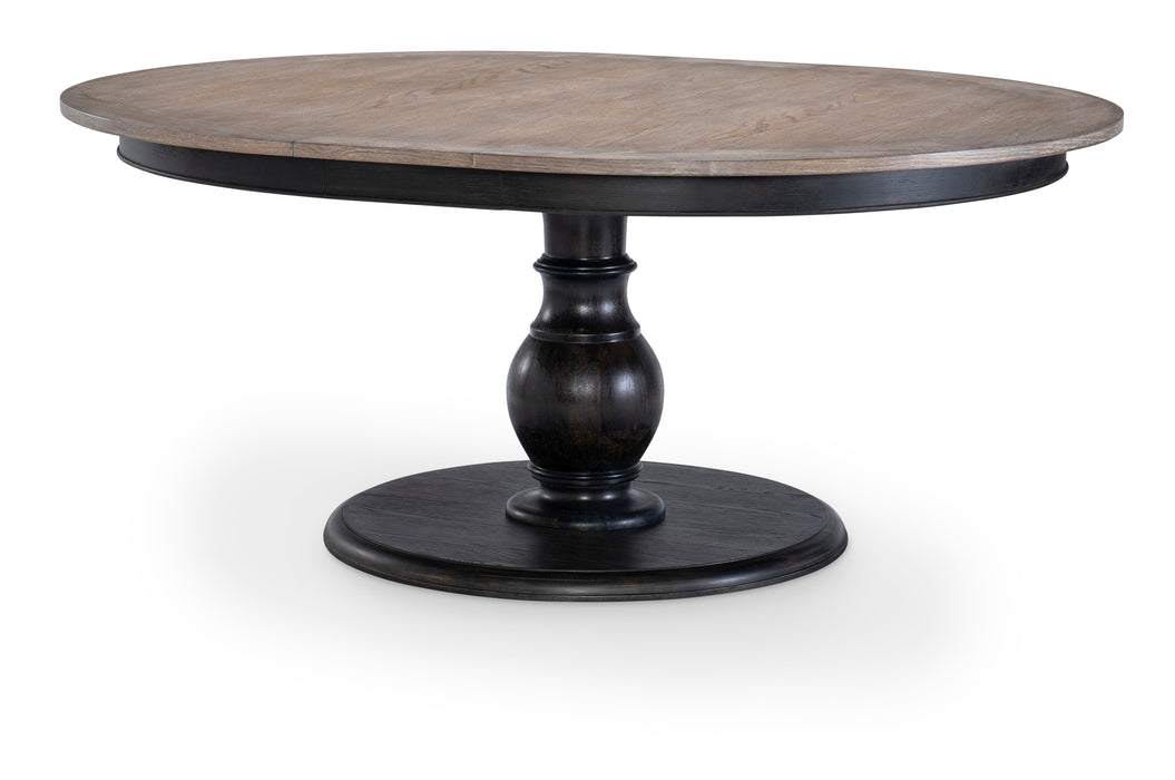 Halifax - Complete Round Dining Table - Black
