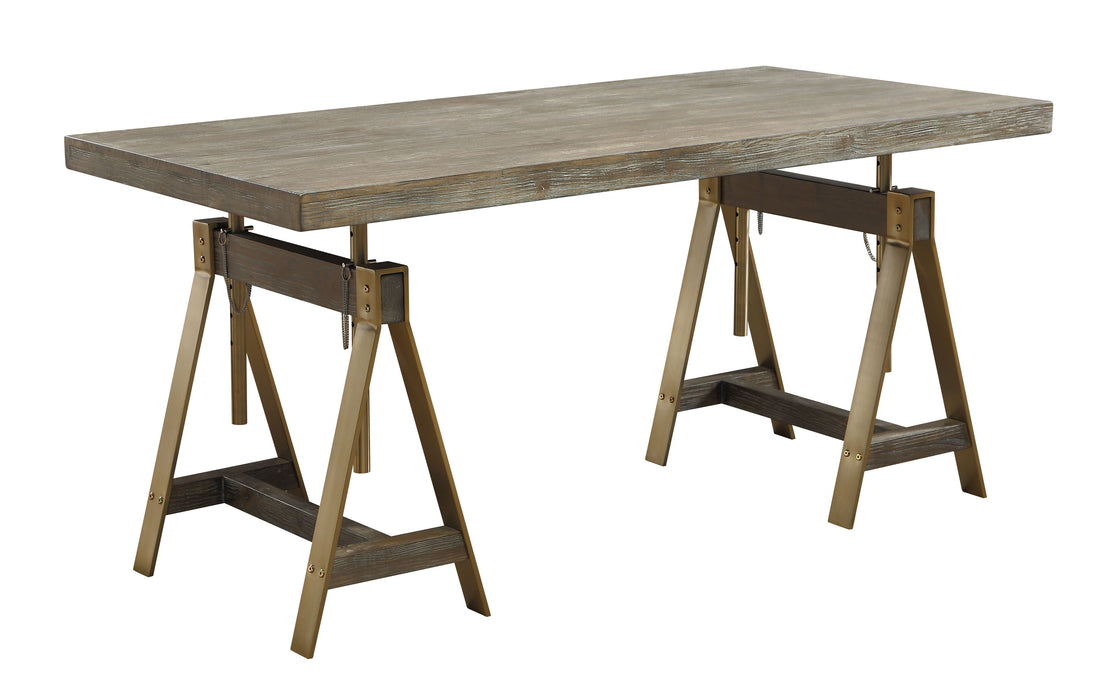 Biscayne - Adjustable Dining Table / Desk - Weathered