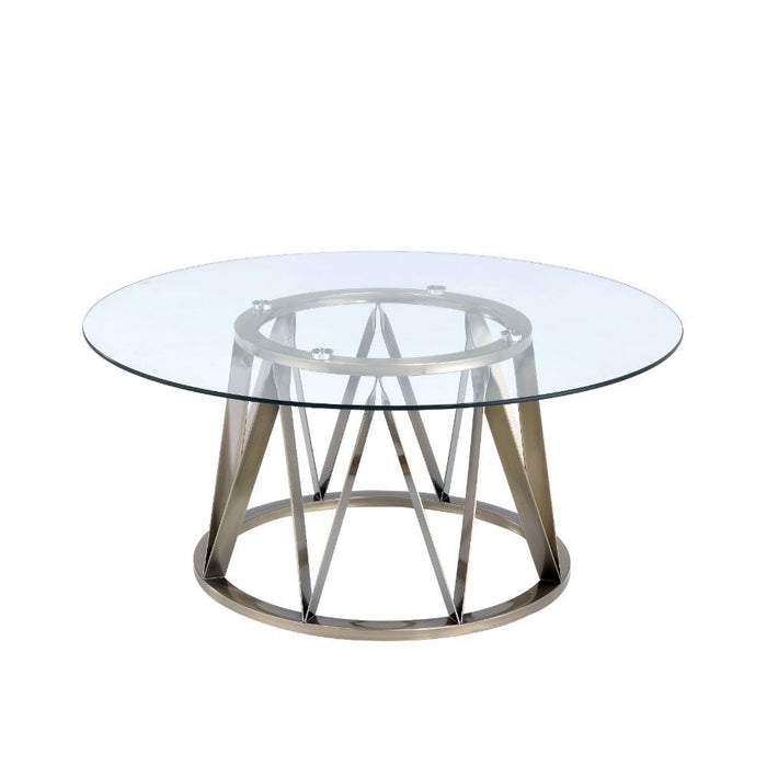 Perjan - Coffee Table - Antique Brass & Clear Glass
