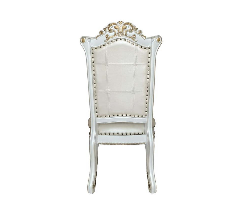 Vendom - Side Chair (Set of 2) - PU & Antique Pearl Finish