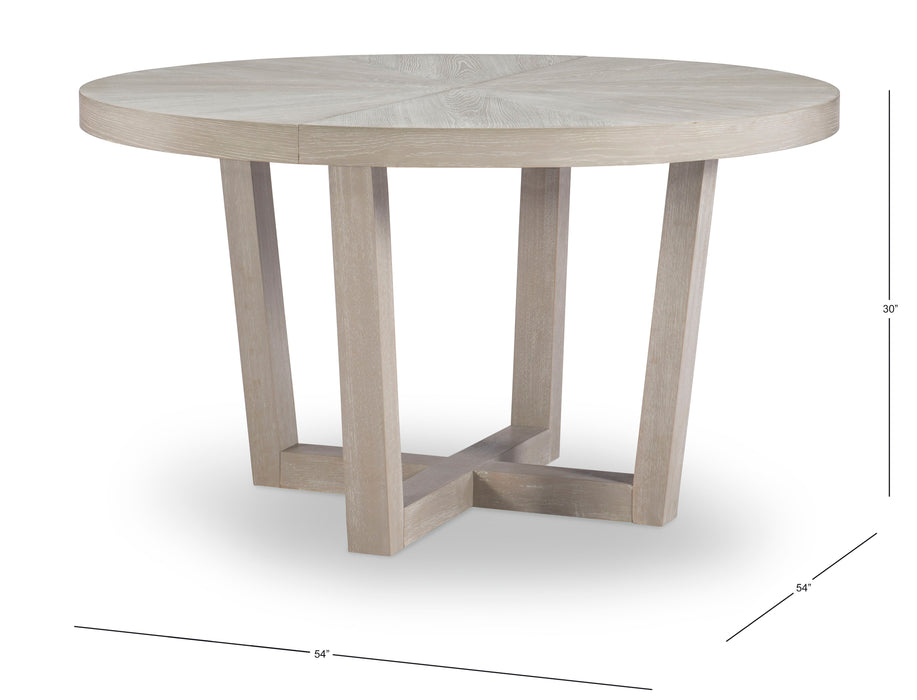 Solstice - Round To Oval Pedestal Table - Nimbus Gray