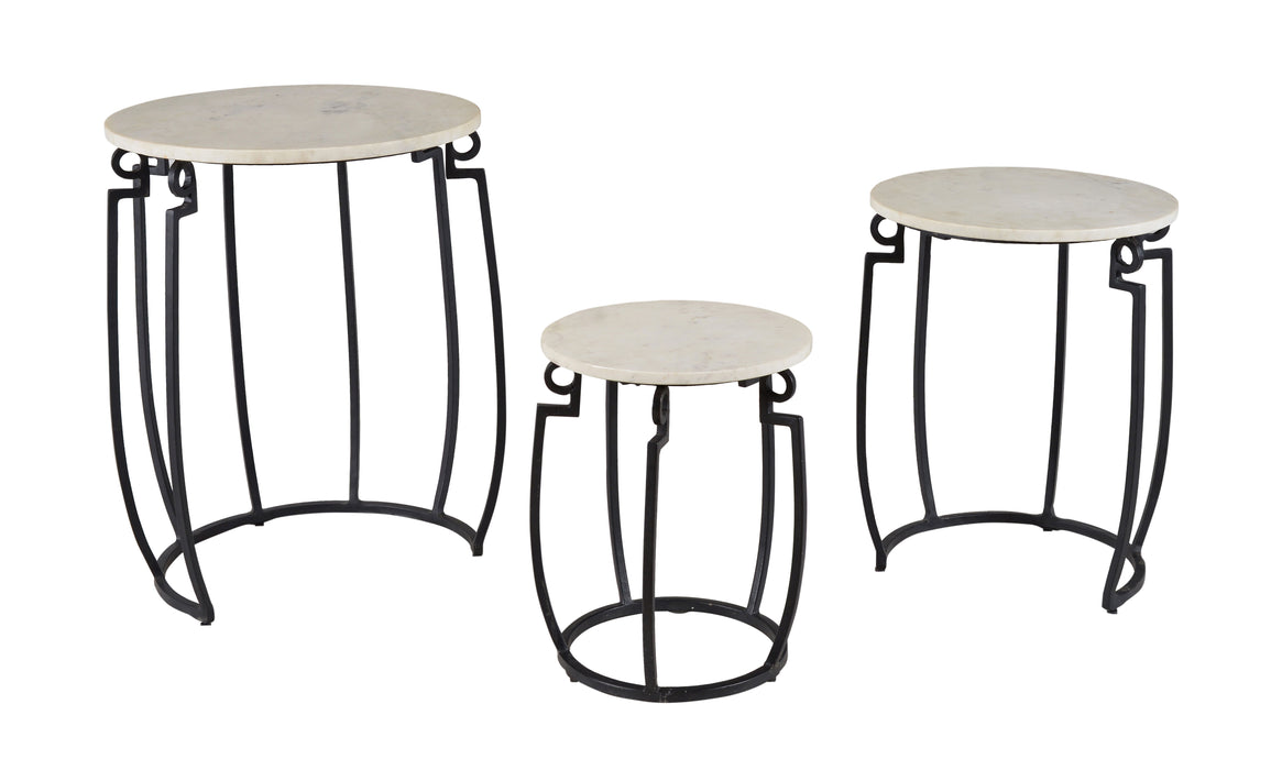 Evander - Nesting Tables (Set of 3) - Ponga Black