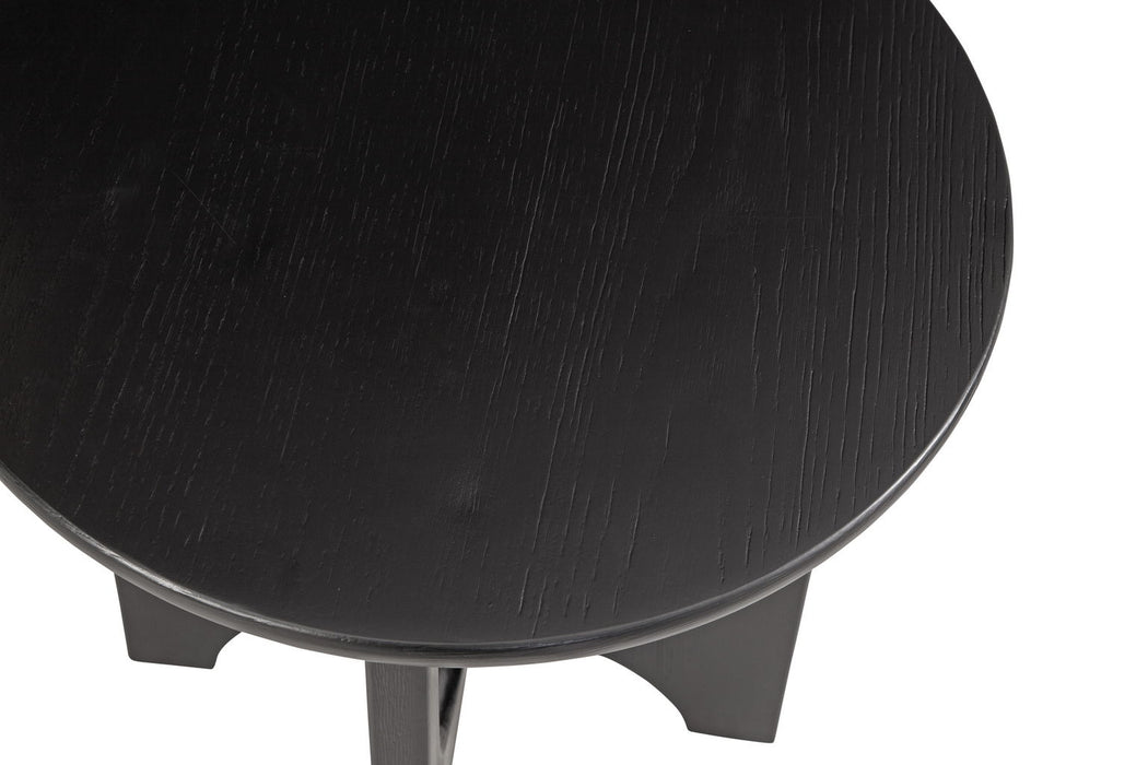 Dunnigan - Round End Table - Black
