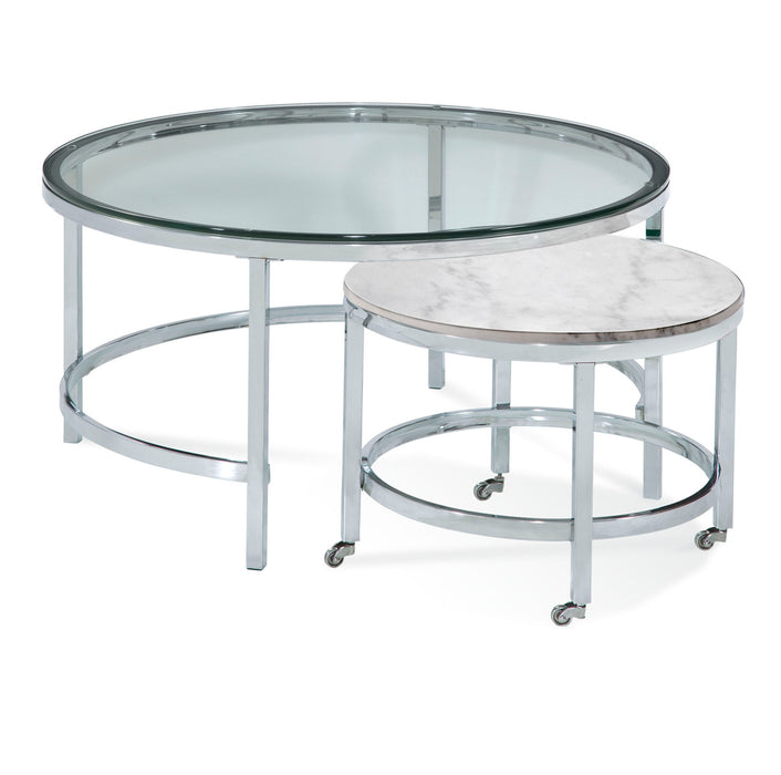Jadyn - Round Nesting Cocktail Tables - Glass
