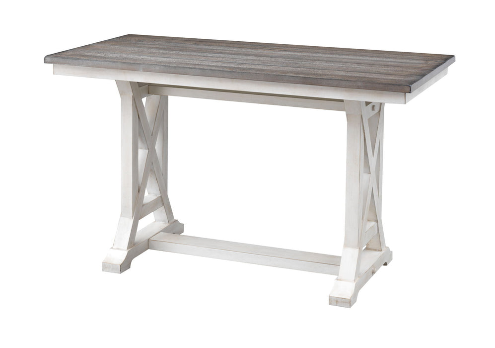 Bar Harbor II - Accent Side End Table With Plank Style Top And Trestle Base