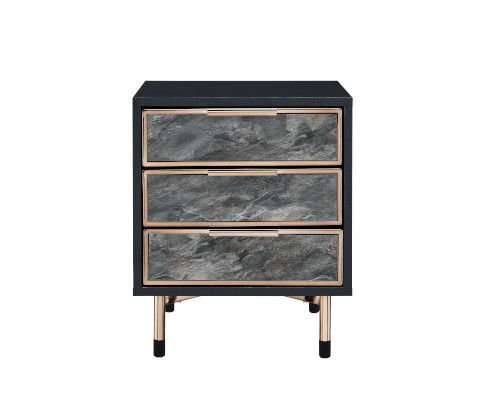Arbyrd - Accent Table - Black & Champagne