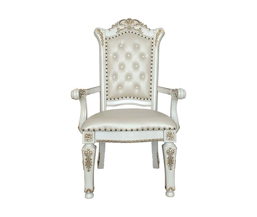 Vendom - Dining Chair (Set of 2) - PU & Antique Pearl Finish