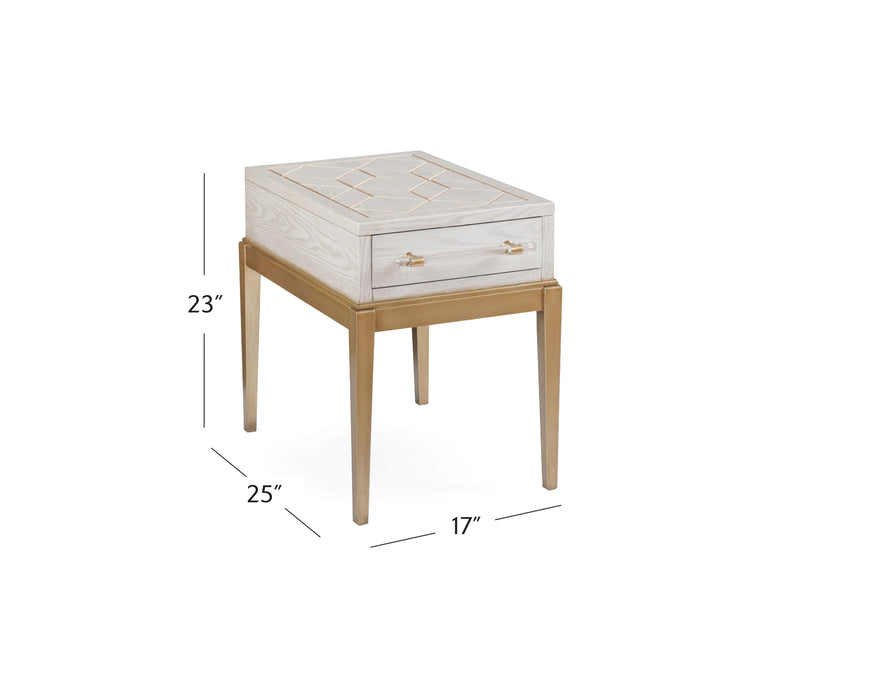 Perrine - Chairside Table - White