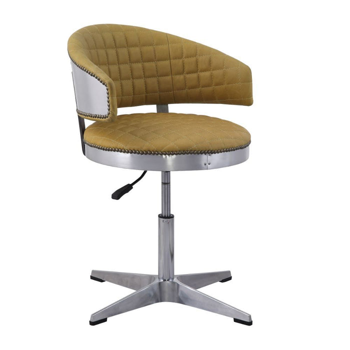 Brancaster - Chair - Turmeric Top Grain Leather & Chrome