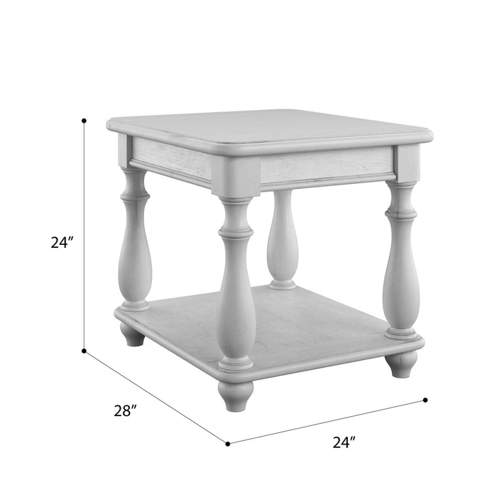 New Haven - Square End Table - Oyster Shell