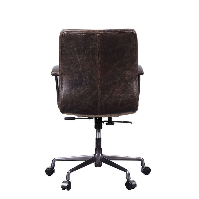 Zooey - Executive Office Chair - Distress Chocolate Top Grain Leather