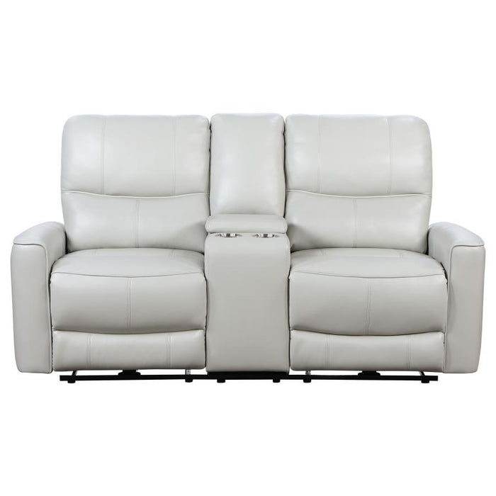 Greenfield - Upholstered Power Reclining Loveseat With Console