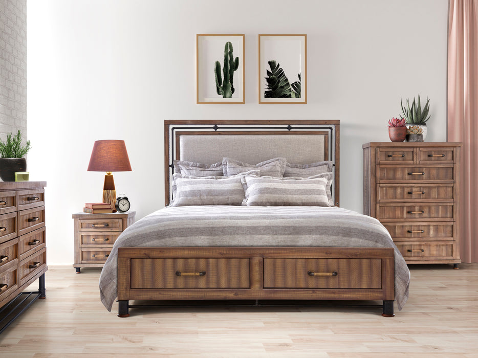 Crossings - Panel Bed with Drawers