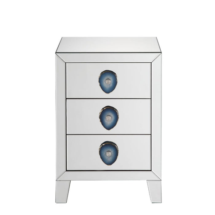 Filip - Accent Table - Mirrored & Faux Agate