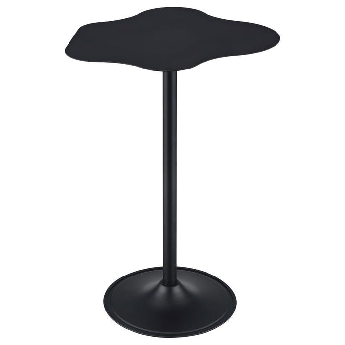 Keanu - Pedestal Cloud-Shaped Top Bar Table - Black