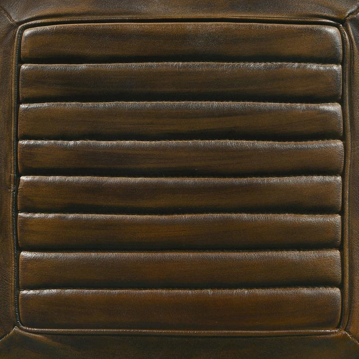 Alvaro - Leather Upholstered Backless Bar Stool (Set of 2)