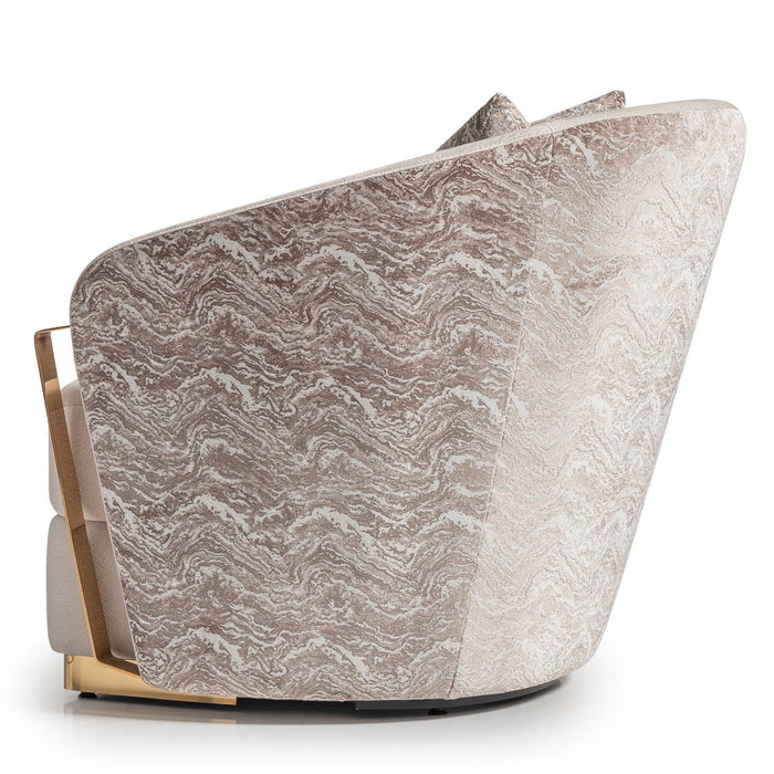 Carmela - Accent Chair - Almond/Gold