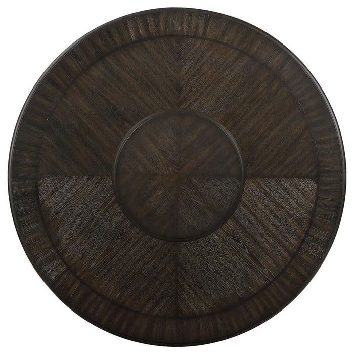 Twyla - Round Dining Table With Removable Lazy Susan - Dark Cocoa