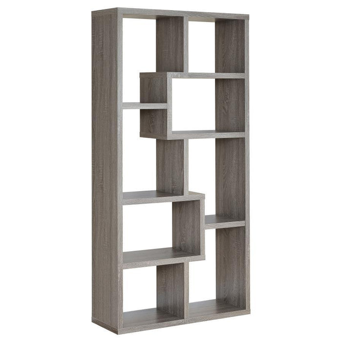 Theo - 10-Shelf Geometric Bookcase