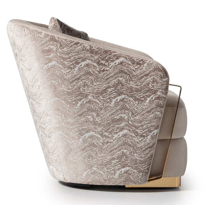 Carmela - Accent Chair - Almond/Gold