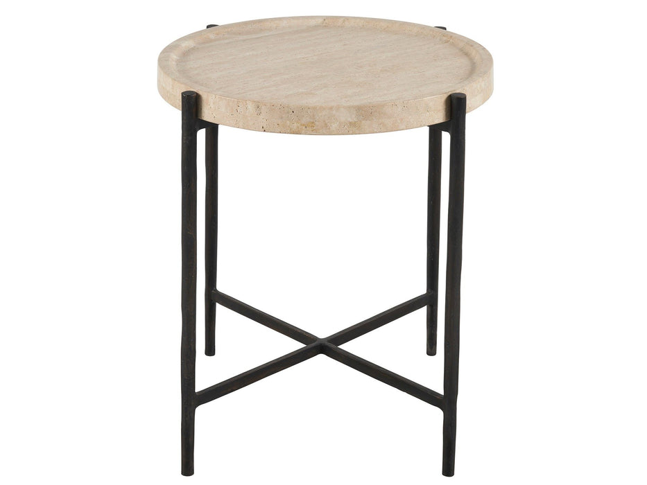 New Modern - Theron Round End Table - Beige