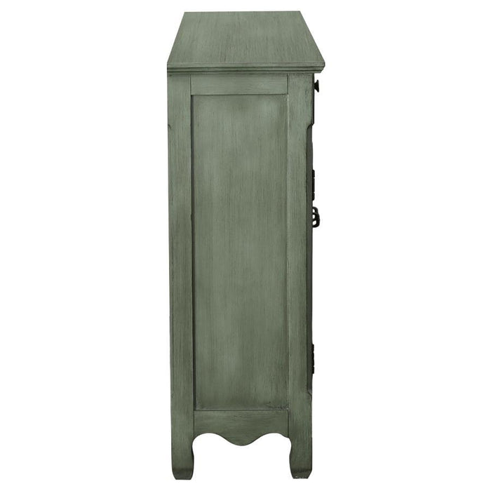 Madeline - 3-Door Accent Cabinet - Antique Green