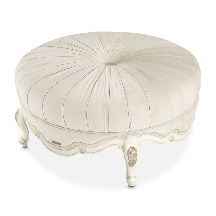 Lavelle Classic Pearl - Round Cocktail Ottoman - Ivory