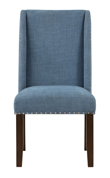 Lambert - Accent Dining Chair (Set of 2) - Brown / Blue